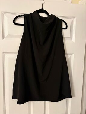 Black Halter Sleeveless Women's Top